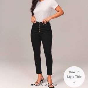 Abercrombie & Fitch Curve Love High Rise Super Skinny Ankle Jeans